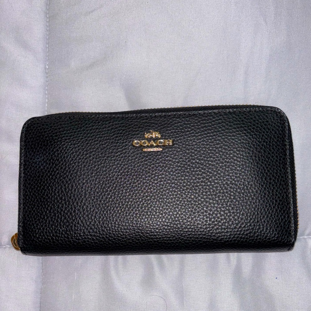 Black Coach wallet wristlet